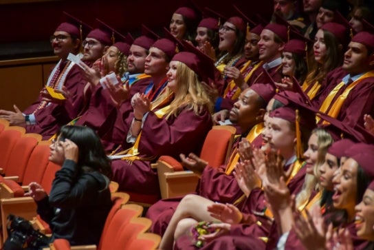 Image of undergraduate students during convocation